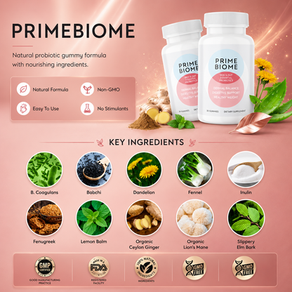 PrimeBiome™ Skin & Gut Health Probiotic Gummies