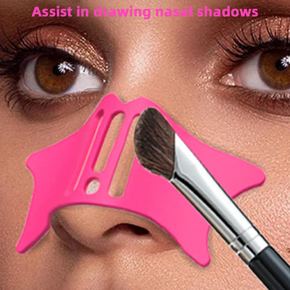 Universal Nose Shadows Makeup Tool Reusable Highlight Contour Shadows Mold Silicone Eyeliner Makeup Stencils for Women Makeup